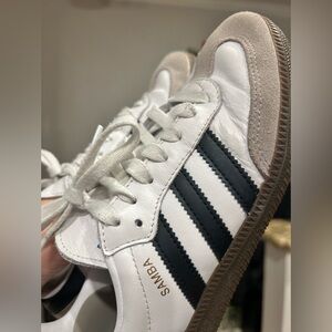 adidas Samba OG Classic White and Black Leather Sneakers